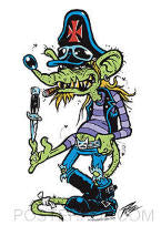 PIZZ STICKER - SLUDGE RAT STICKER