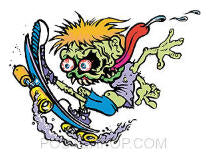 PIZZ STICKER - SKATE KID STICKER