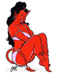COOP STICKER - BIKINI DEVIL GIRL STICKER