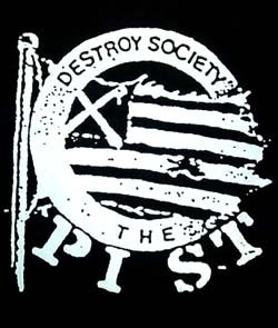 PIST - DESTROY SOCIETY 1" BUTTON