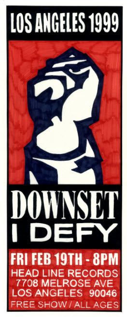 HEADLINE FLYER - DOWNSET / I DEFY (COLOR)
