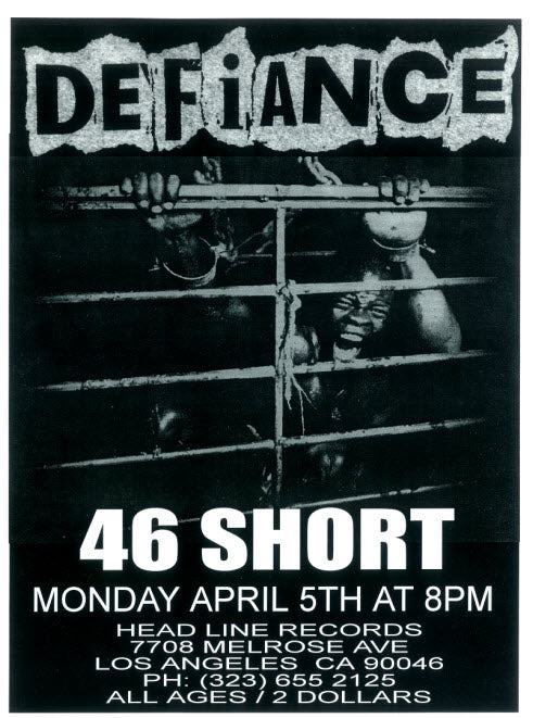 HEADLINE FLYER - DEFIANCE / 46 SHORT