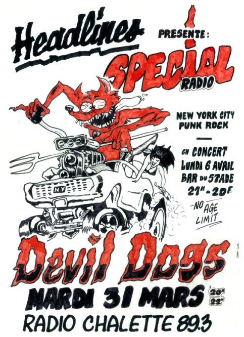 HEADLINE FLYER - DEVIL DOGS (SPECIAL RADIO) (COLOR)