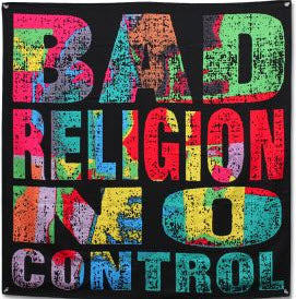 BAD RELIGION - NO CONTROL FABRIC FLAG BANNER