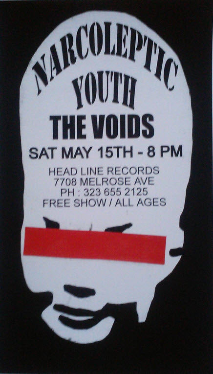 HEADLINE FLYER - NARCOLEPTIC YOUTH / VOIDS
