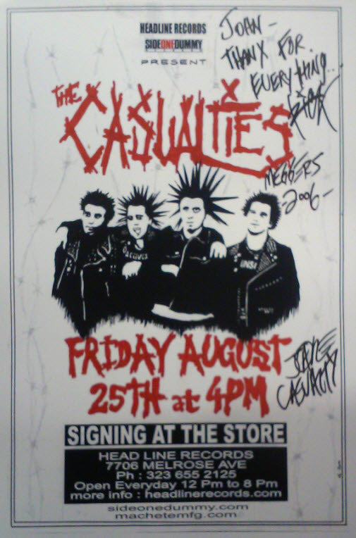 HEADLINE FLYER - CASUALTIES SIGNING (COLOR)
