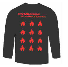 STIFF LITTLE FINGERS - INFLAMMABLE MATERIAL TEE SHIRT