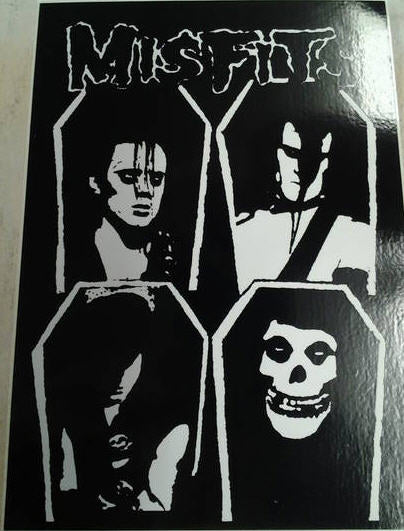 MISFITS - 4 COFFIN PICTURE STICKER
