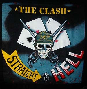 CLASH - STRAIGHT TO HELL 1" BUTTON