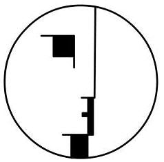 BAUHAUS - WHITE LOGO 1" BUTTON