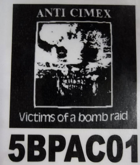 ANTI CIMEX - VICTIMS OF A BOMBRAID BACK PATCH