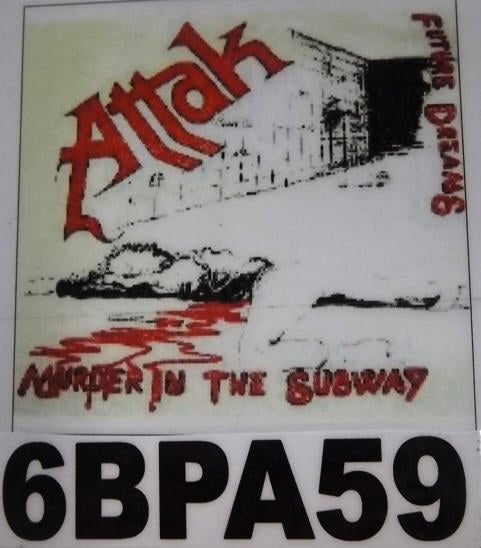 ATTAK - MURDER IN THE SUBWAY BACK PATCH
