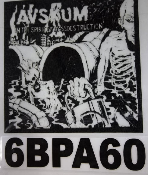 AVSKUM - IN THE SPIRIT OF MASS DESTRUCTION BACK PATCH
