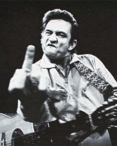 JOHNNY CASH - FINGER 1" BUTTON
