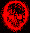 POISON IDEA - LOGO RED SKULL 1" BUTTON
