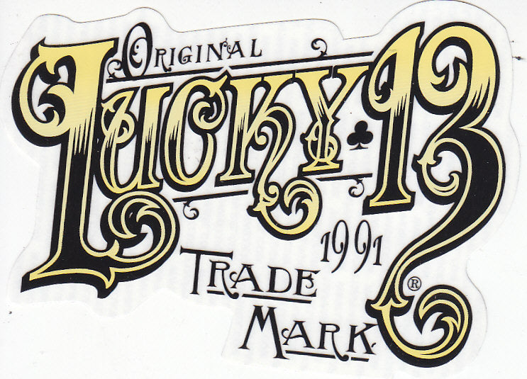 LUCKY 13 STICKER - ORIGINAL LOGO (BIG) STICKER