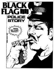 BLACK FLAG - POLICE STORY 1" BUTTON