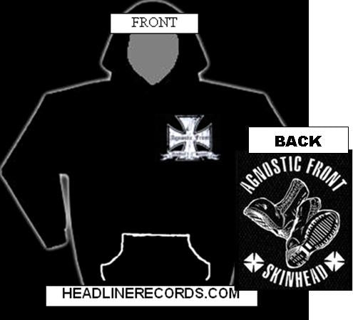 AGNOSTIC FRONT - SKINHEAD HOODIE SWEATSHIRT