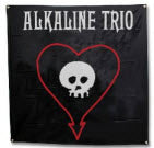 ALKALINE TRIO - HEART SKULL FABRIC FLAG BANNER