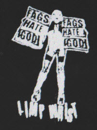 LIMP WRIST - FAGS HATE GOD PATCH