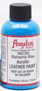 ANGELUS LEATHER PAINT NEON BAHAMA BLUE ACRYLIC