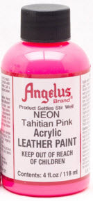 ANGELUS LEATHER PAINT NEON TAHITIAN PINK ACRYLIC