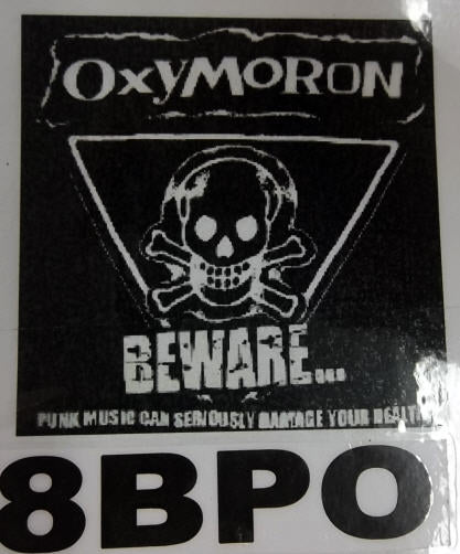OXYMORON - BEWARE BACK PATCH