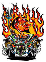 VON FRANCO STICKER - HOT ROD DEVIL