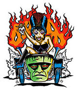 VON FRANCO STICKER - HOT ROD SPIDERGIRL
