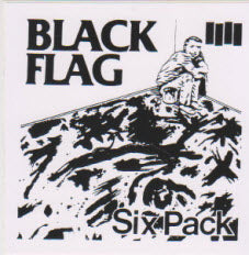 BLACK FLAG - SIX PACK STICKER