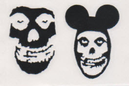 MISFITS - SKULL / MICKEY SKULL RUBOFF STICKER