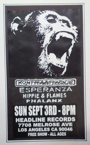 HEADLINE FLYER - ESPERANZA / KONTRAATTAQUE / HIPPIE & FLAMES