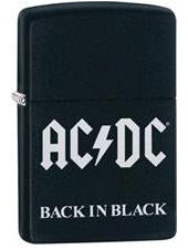 AC/DC - BACK IN BLACK ZIPPO LIGHTER REFILL METAL