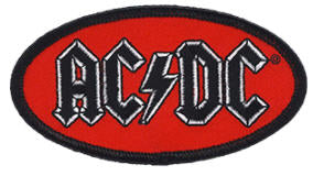 AC/DC - OVAL LOGO EMBROIDERED PATCH