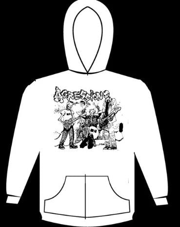 AGRESSION - BAND SKELETON HOODIE SWEATSHIRT