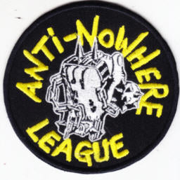 ANTI NOWHERE LEAGUE - FIST EMBROIDERED PATCH