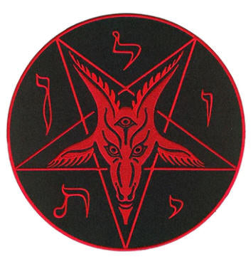 BACK PATCH - PENTAGRAM OVER SIZE EMBROIDERED