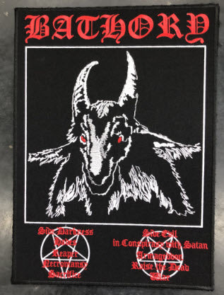 BATHORY - SIDES EMBROIDERED BACK PATCH