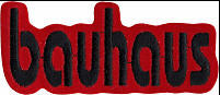 BAUHAUS - BAUHAUS (RED BACKGROUND) EMBROIDERED PATCH