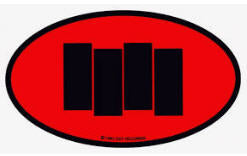 BLACK FLAG - OVAL BARS STICKER
