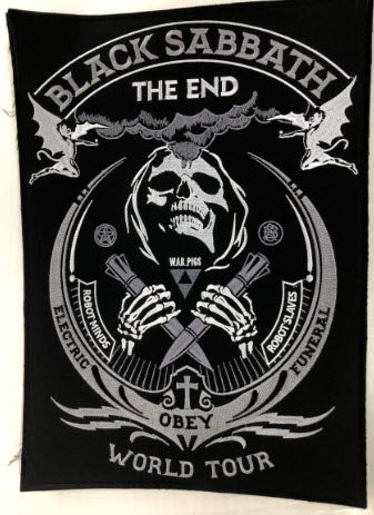BLACK SABBATH - THE END WORLD TOUR EMBROIDERED BACK PATCH