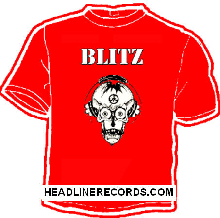 BLITZ - SKULL RED TEE SHIRT