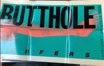 Poster Metallico Butthole Surfers 30,5x20,5 Cm - Targa In Latta Vintage Retro Per Bar E Garage - Arredo Rock