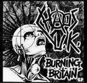 CHAOS UK - BURNING BRITAIN BACK PATCH