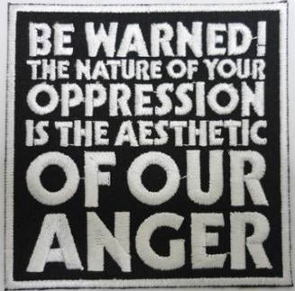 CRASS - BE WARNED EMBROIDERED PATCH