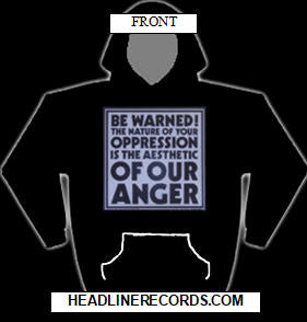 CRASS - BE WARNED HOODIE SWEATSHIRT