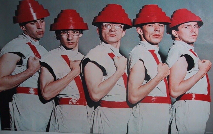 DEVO - GROUP WHITE / RED COUNTER TOP POSTER