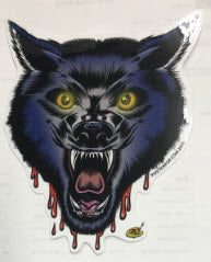 DIRTY DONNY STICKER - BLOOD WOLF