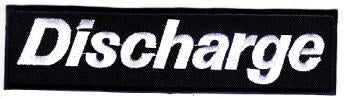DISCHARGE - DISCHARGE (NEW FONT) EMBROIDERED PATCH