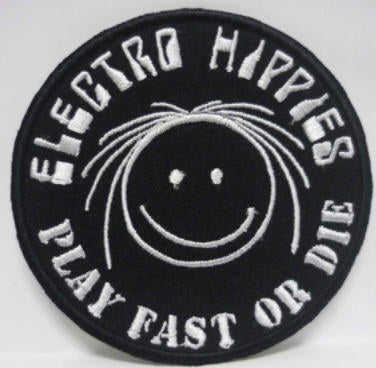 ELECTRO HIPPIES - PLAY FAST OR DIE EMBROIDERED PATCH